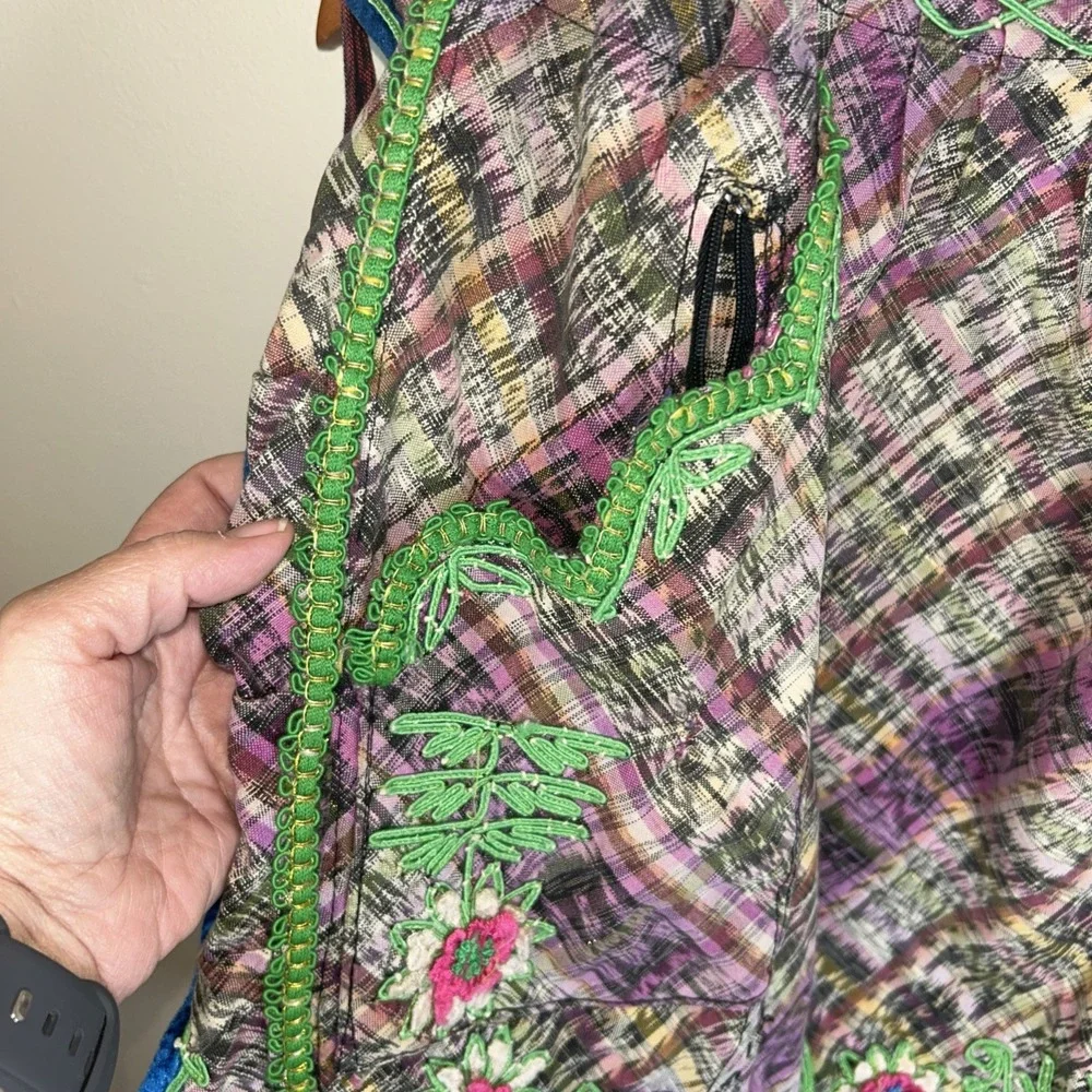 Vintage Embroidered Apron Womens Floral Guatemalan Folk‎ Costume 90s Handcrafted